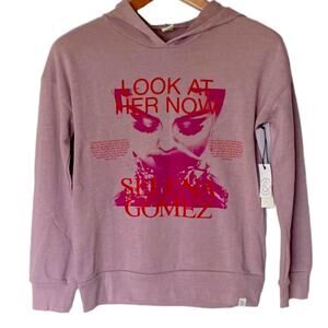 Selena Gomez “LOOK AT HER" Long Sleeve Hoodie Size Large Woman's Small